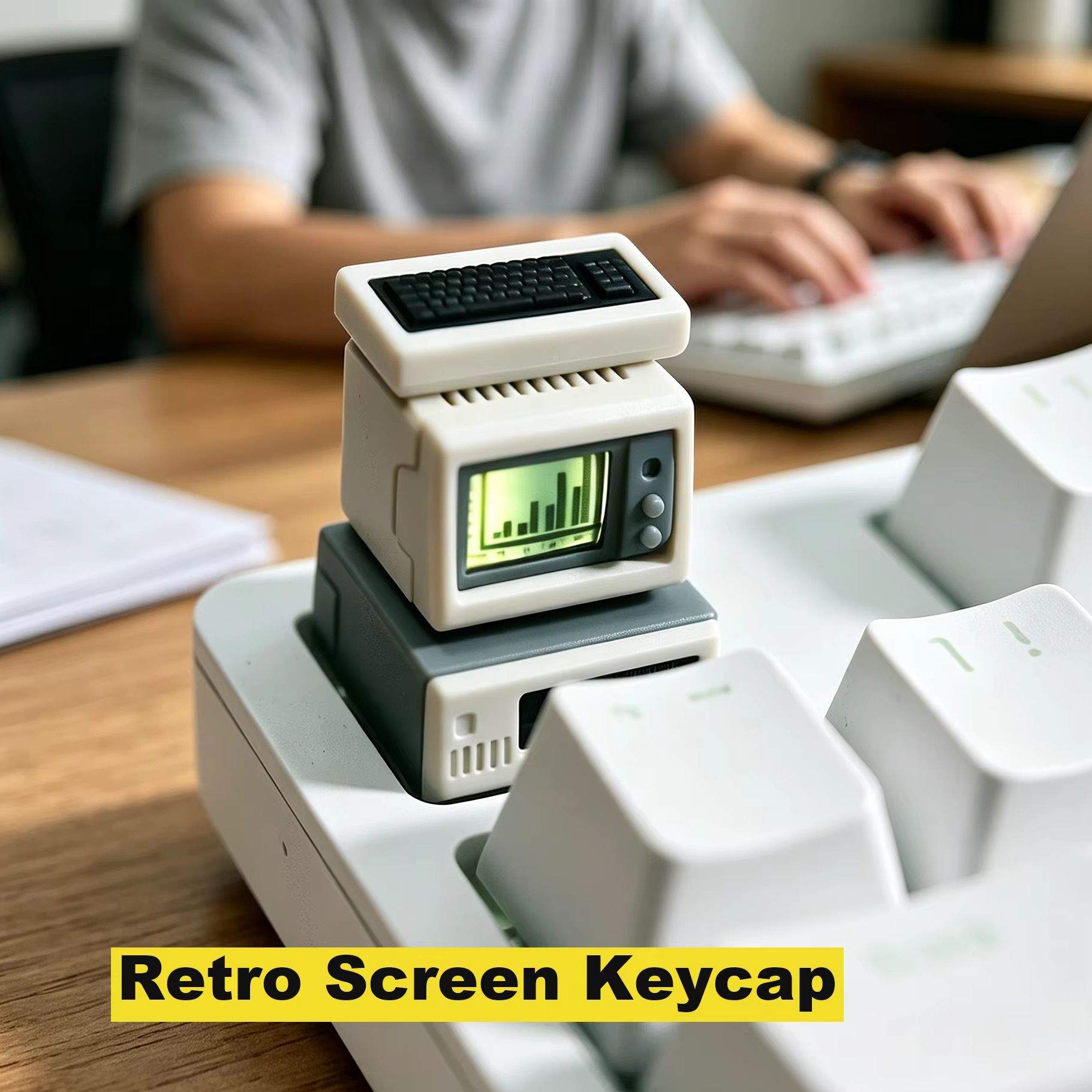 Retro Gaming Accessories - Retro Bilgisayar Klavye Tuşları Arkadan Aydınlatmalı