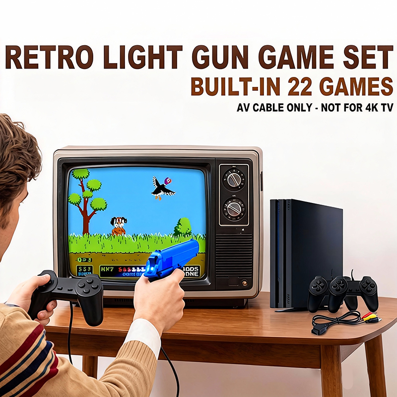 Retro Gaming Light Gun - 22 Dahili Klasik Oyunlu PS 4