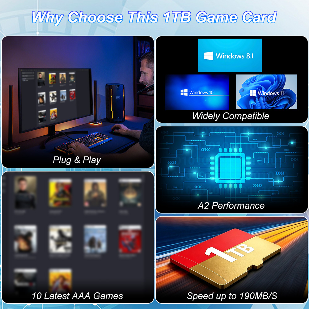JMachen 1TB Oyun TF Kartı, 10  - Retro Gaming For Windows incelemesi ve fiyatı